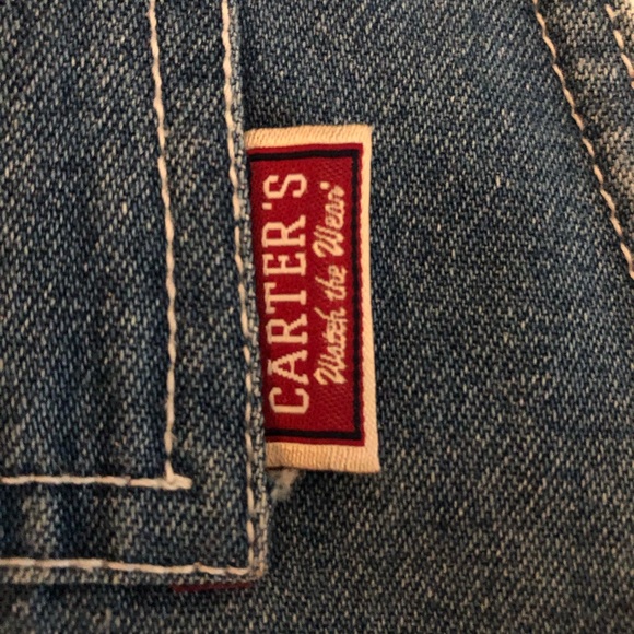 EUC Vintage Carter's “Watch the Wear” Classic Denim Overall Dress / Jumper - Picture 2 of 15